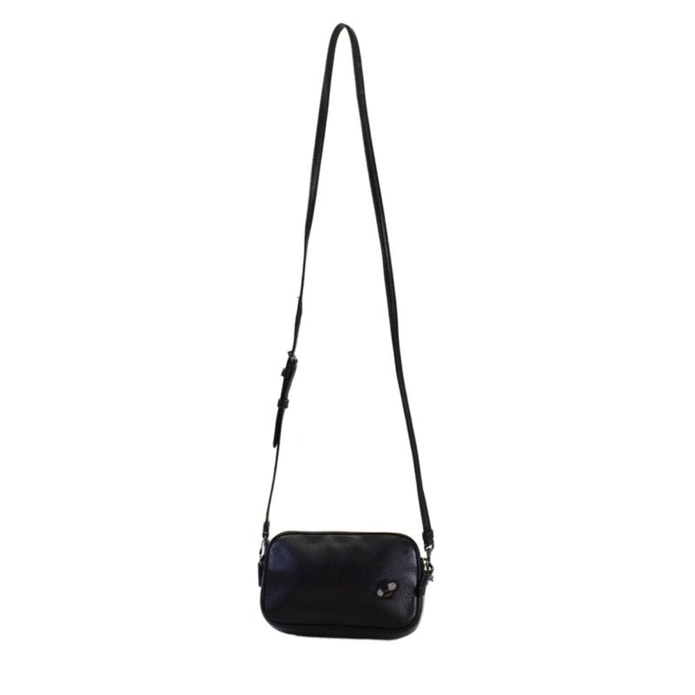 Coach Womens Leather Beaded Double Zip Small Crossbody Handbag Black - Picture 7 of 11